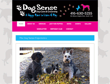 Tablet Screenshot of dogsensedaycare.com